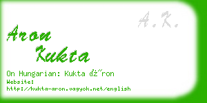 aron kukta business card